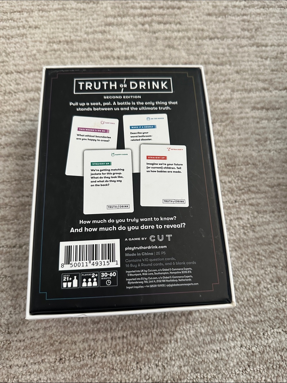 Truth or Drink Second Edition Party Game - White with Rainbow Accent - Picture 2 of 2